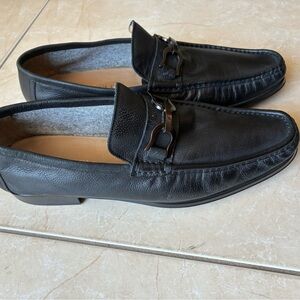 Bruno Magli made in italy  Men's Black Leather Loafers
